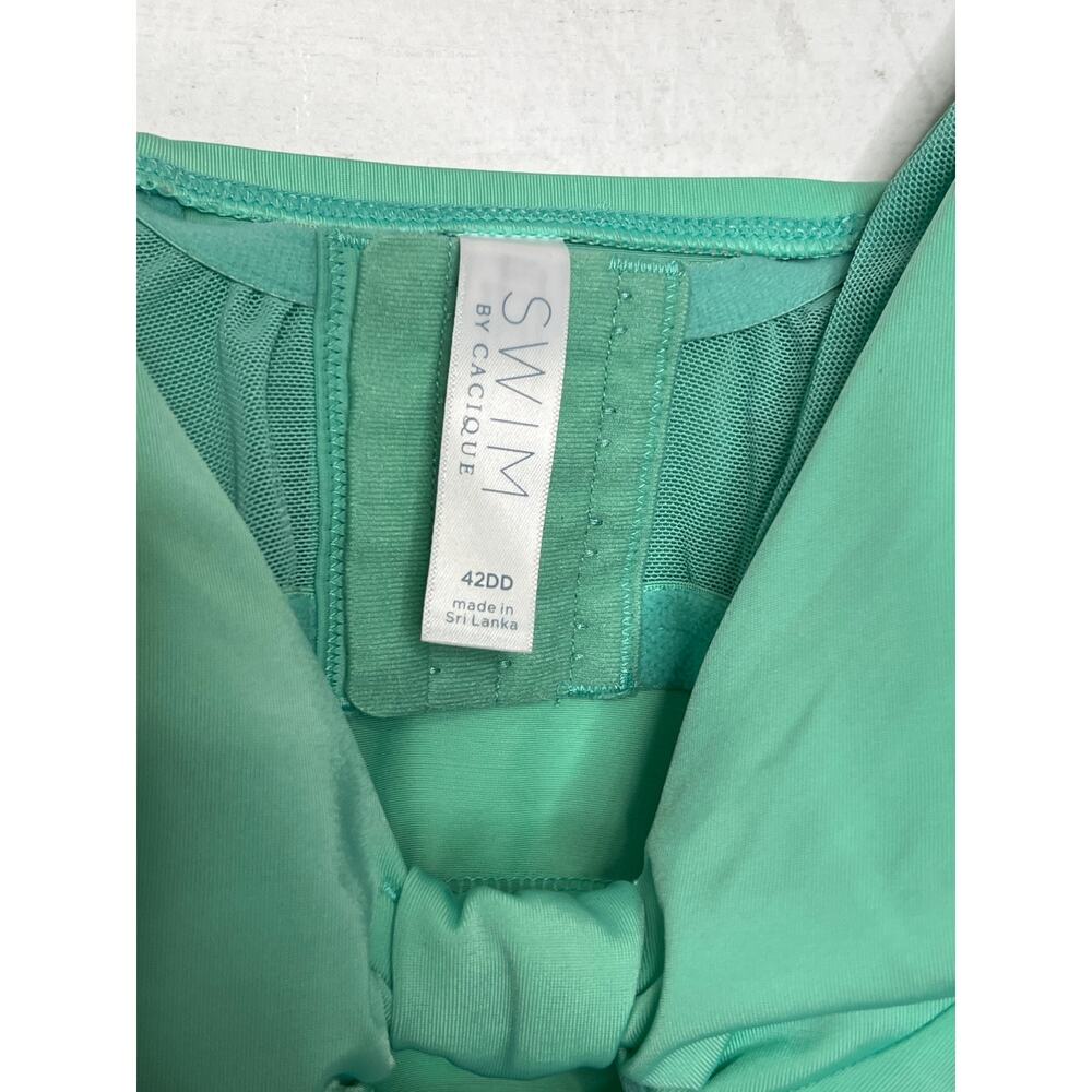 Cacique Swim Mint Green Underwire Tankini Top 42DD Plus Size Supportive Swimwear - Picture 3 of 8